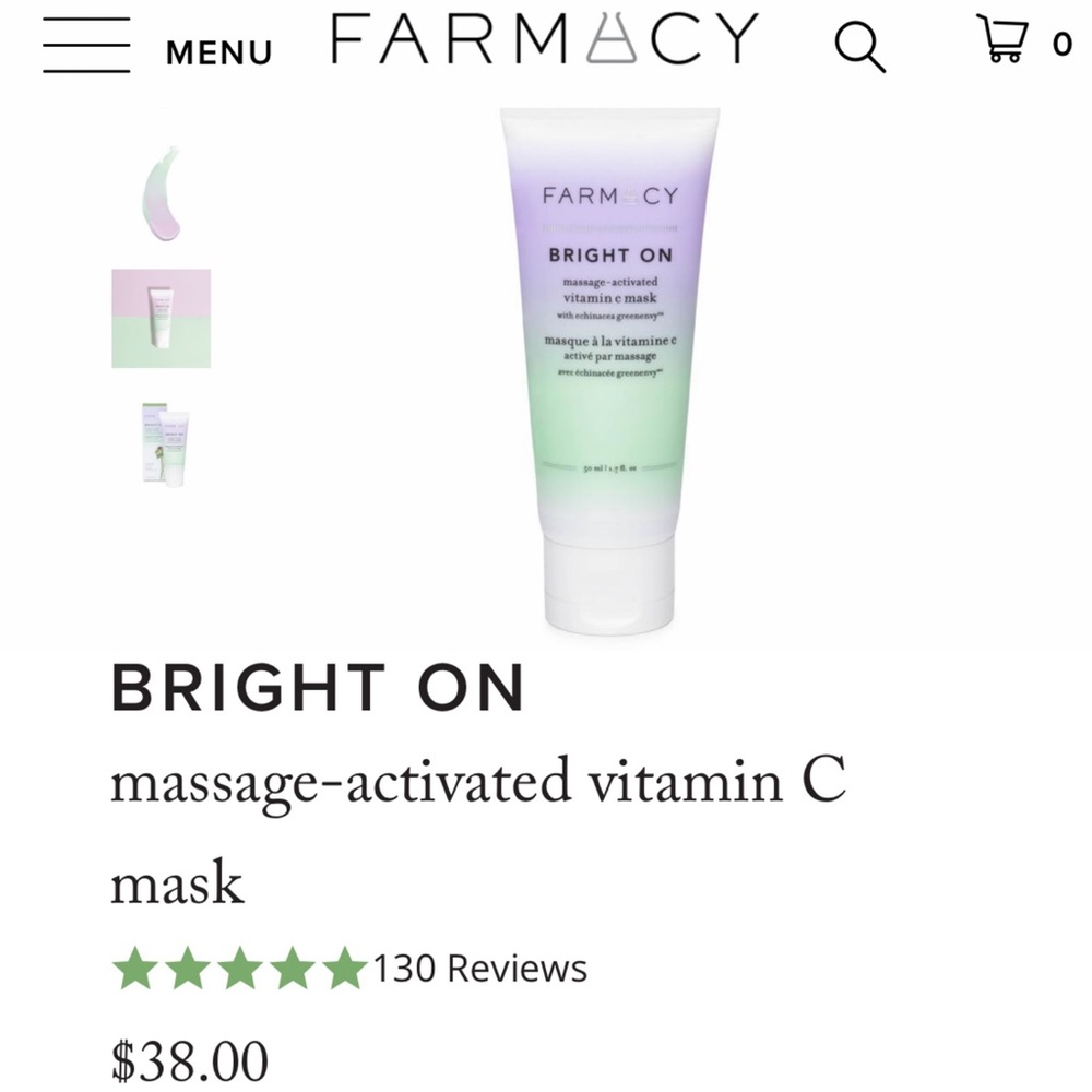 BRIGHT ON- massage-activated vitamin C mask ☀️